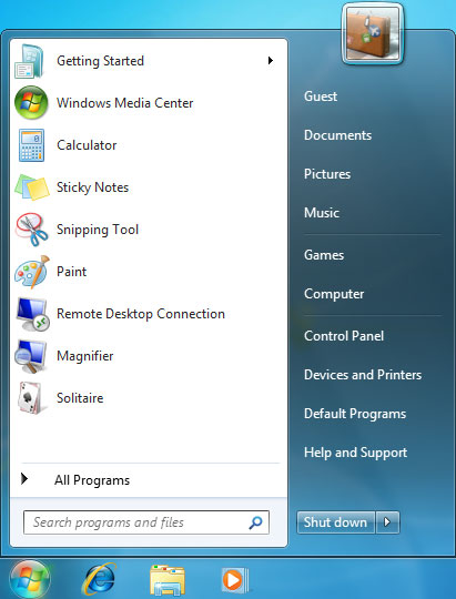 start-menu Nasıl Trojan çıkarmak için